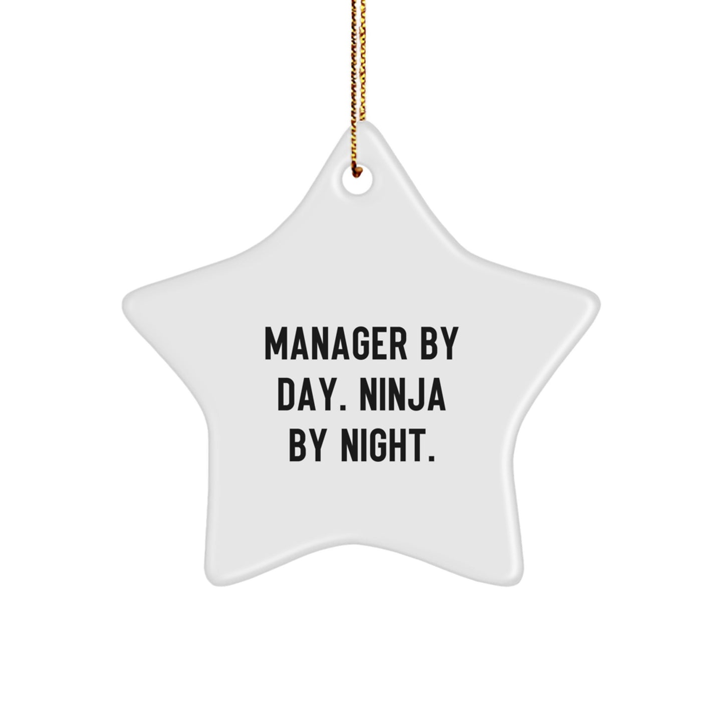 Christmas Unique Gift for Her Manager by Day Ninja by Night Star Ornament - Image 1
