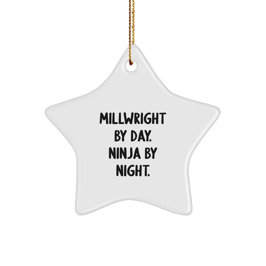 Millwright by Day. Ninja by Night. Keepsake Christmas Unique Gift for Him - Image 1