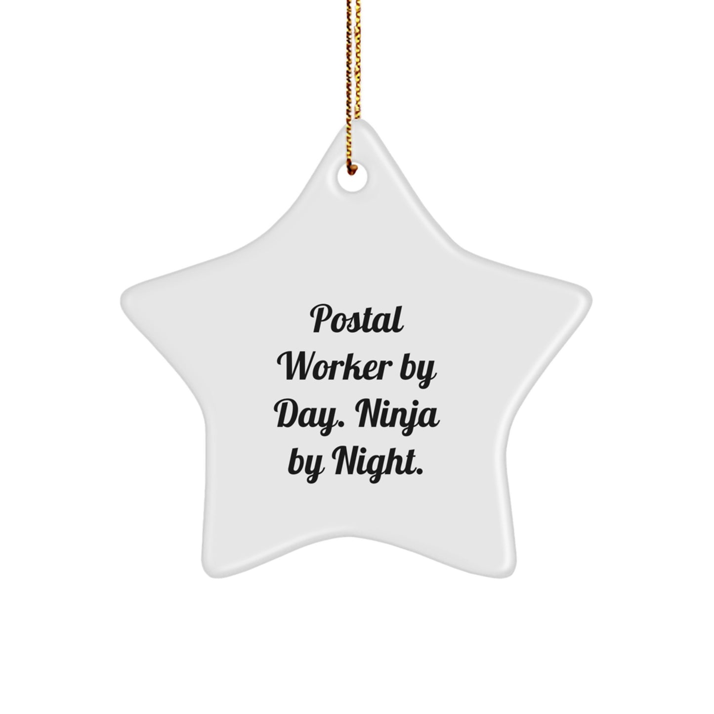 Postal Worker Christmas Ornament for Friends Gift Novelty Ninja by Night - Image 1