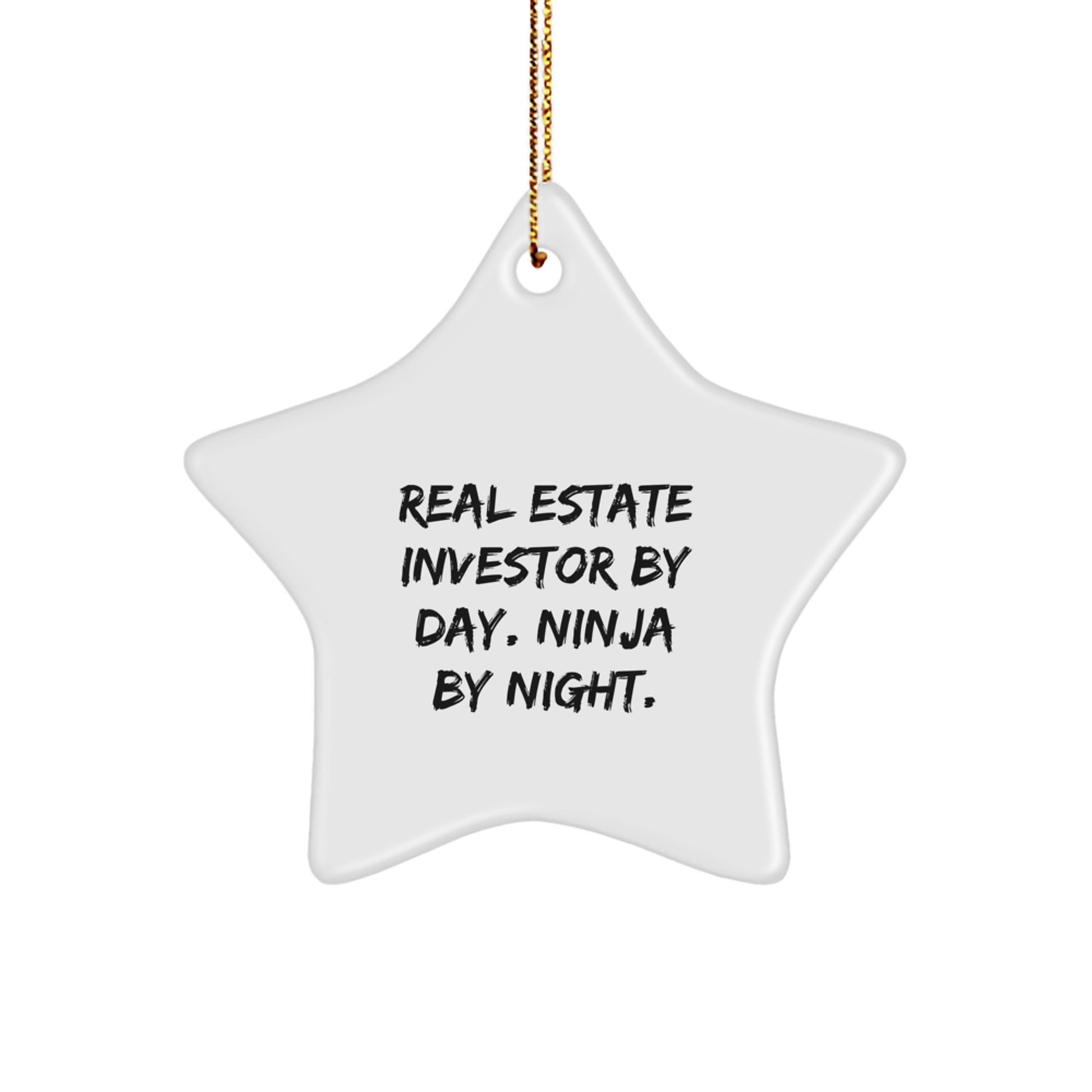 Funny Real Estate Investor Gifts for Men, Star Ornament from Friends, Christmas Unique Decorations - Image 1