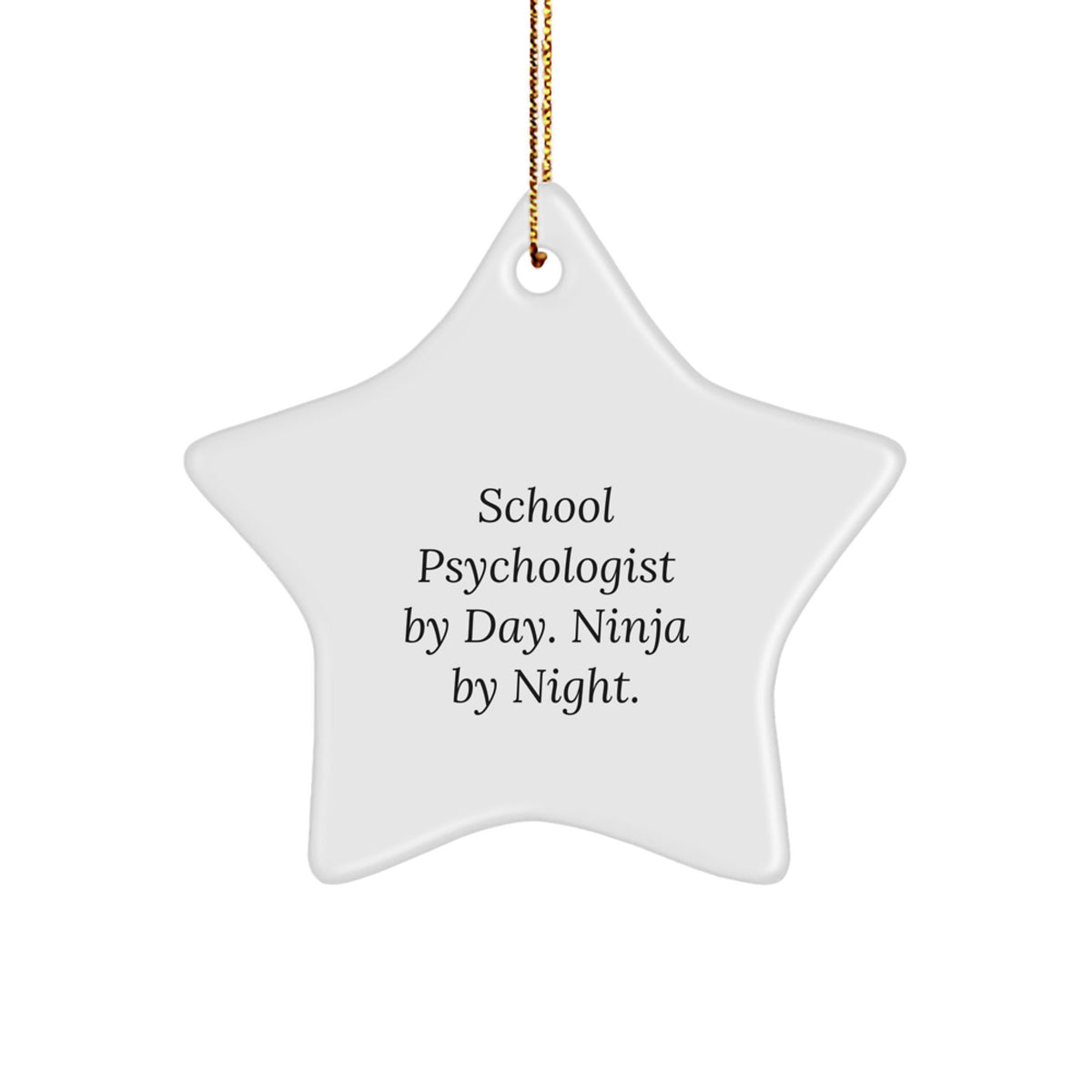 Christmas Gift School Psychologist By Day, Ninja By Night Ornament - Image 1
