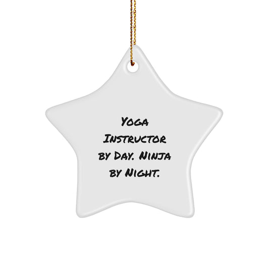Funny Yoga Instructor Star Ornament Gifts for Yoga Instructor by Day Men Women Friends Coworkers Family - Image 1