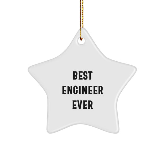 Christmas Gift for Her Engineer Star Ornament Best Engineer Ever Present - Image 1