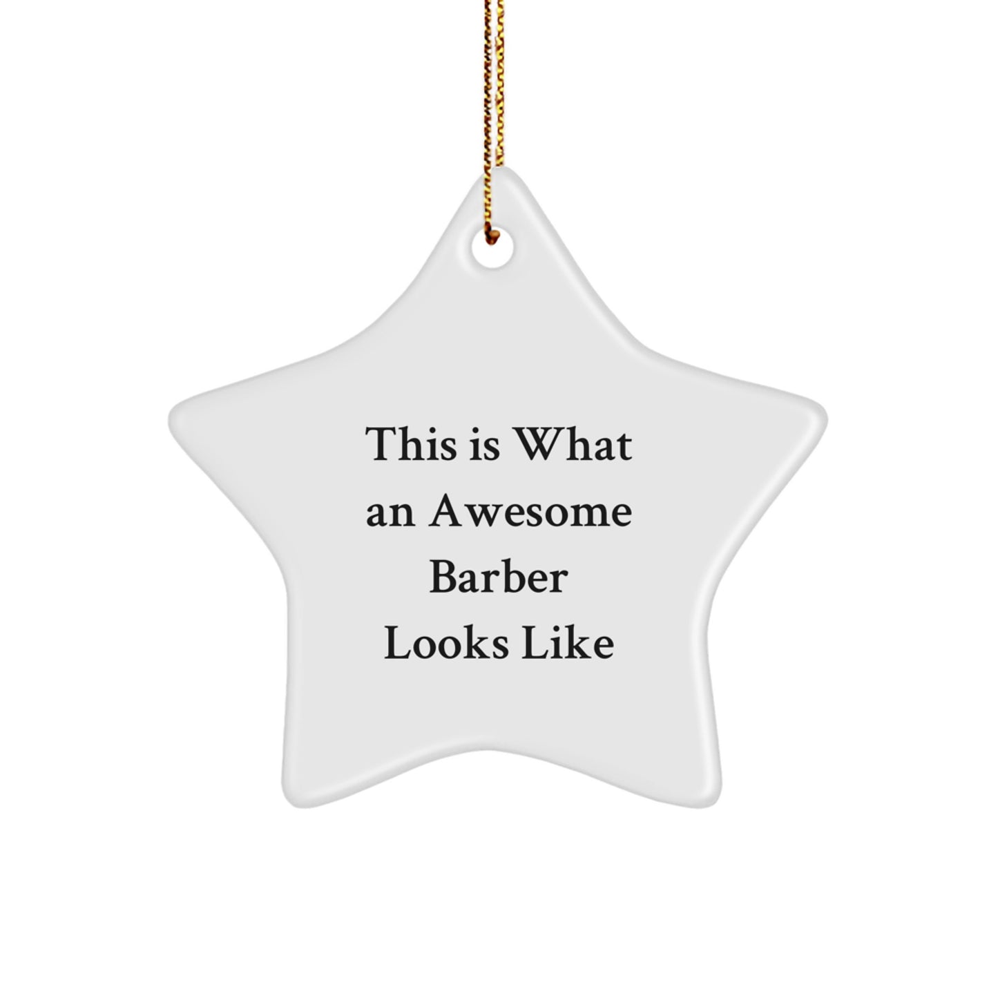 Barber Keepsake Christmas Ornament for Him Gift - Image 1