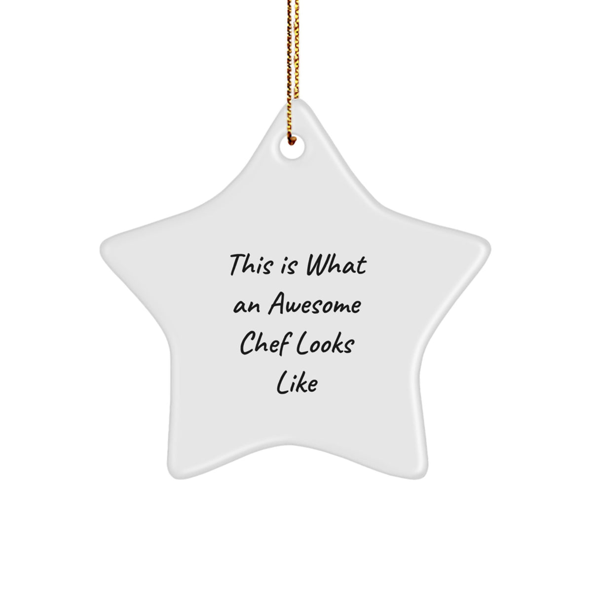 Chef Star Ornament Collectible for Neighbors Christmas Gift - Image 1