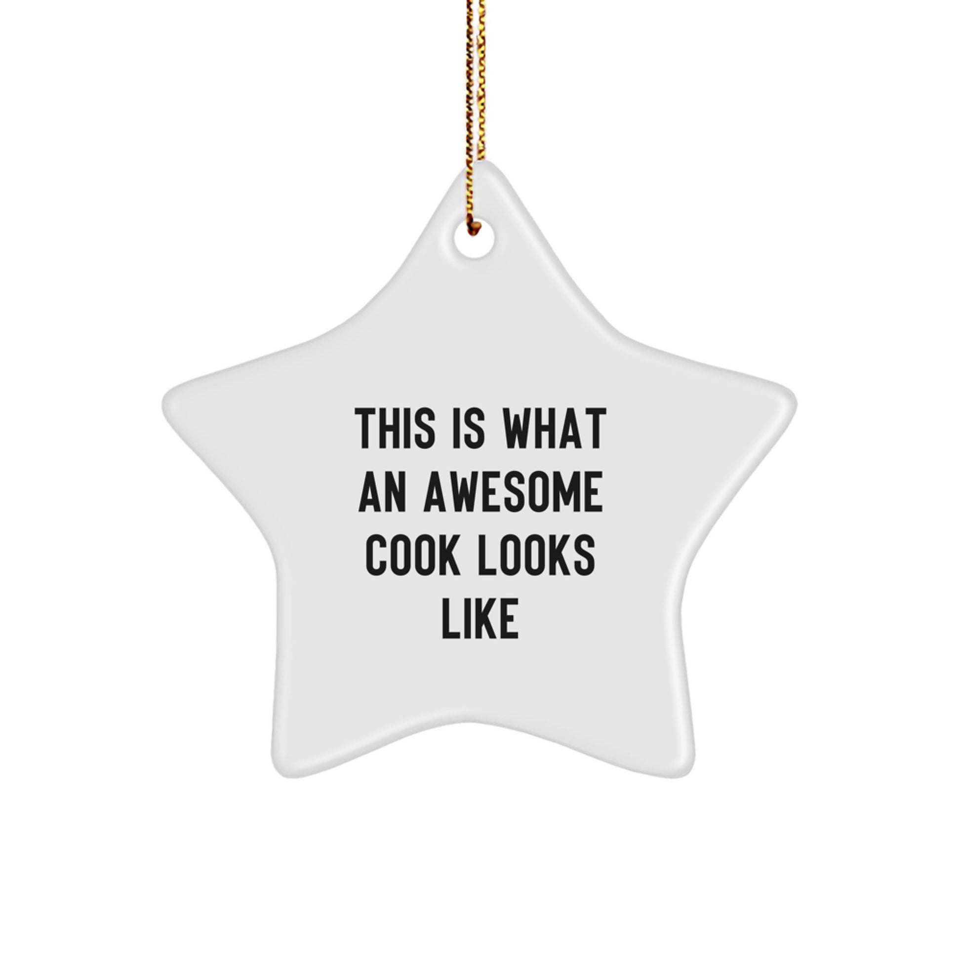 Playful Cook Star Ornament for Friends Novelty Christmas Unique Gift - Image 1