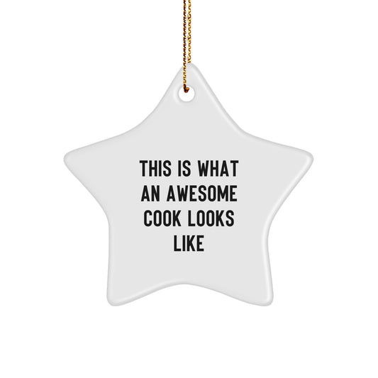 Playful Cook Star Ornament for Friends Novelty Christmas Unique Gift - Image 1