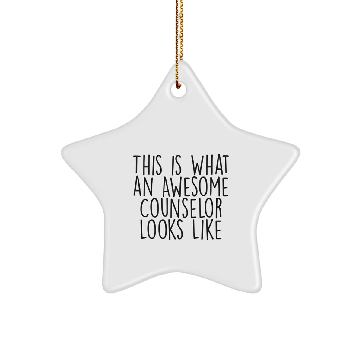 Counselor Essential Star Ornament for a Best Friend Christmas Gift - Image 1