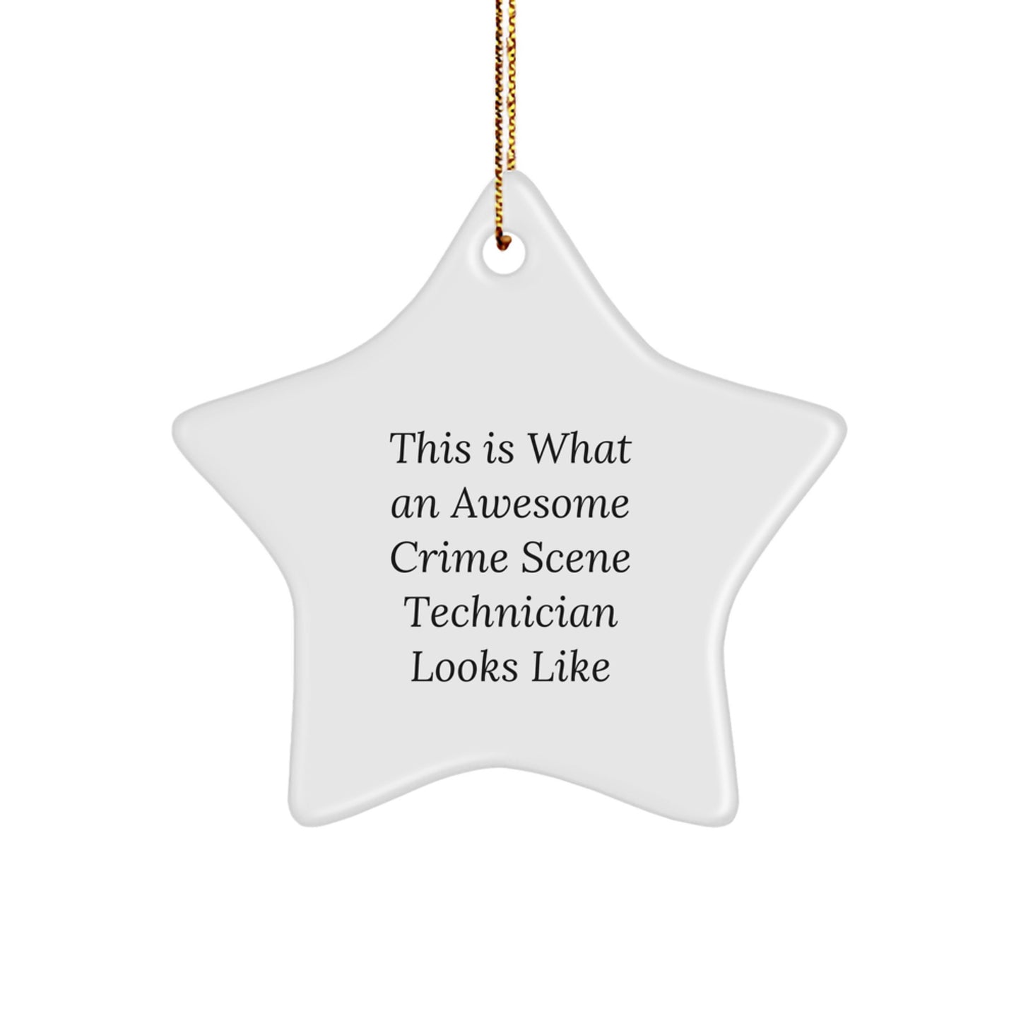 Family Treasure Crime Scene Technician Star Ornament Christmas Unique Gift - Image 1