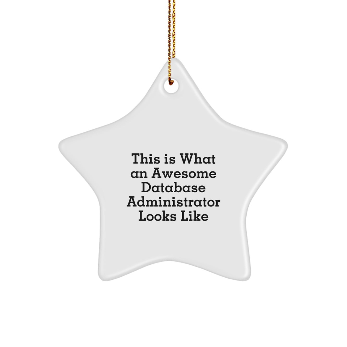 Database Administrator Keepsake Star Ornament for Him Christmas Gift - Image 1