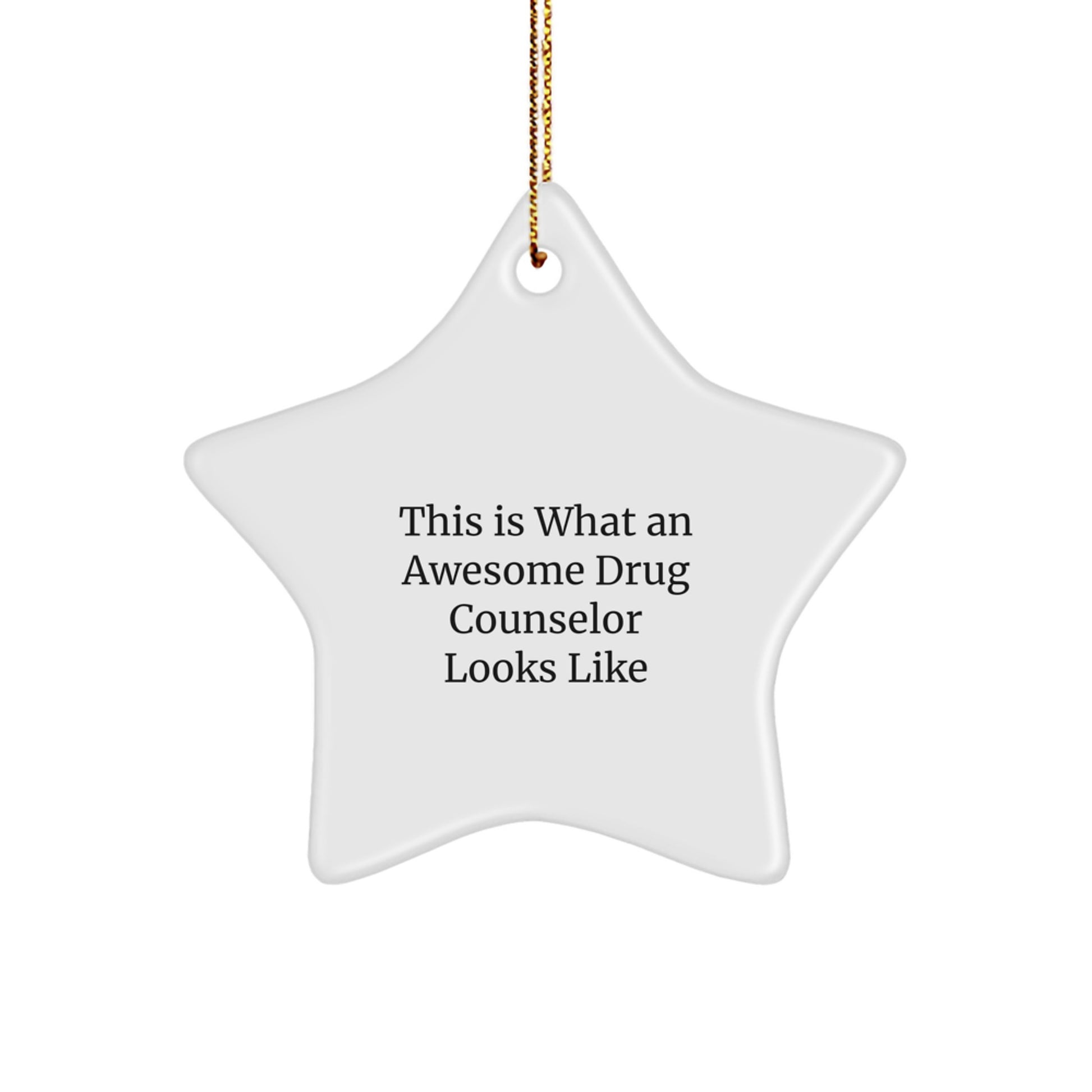 Drug Counselor Star Ornament Essential for a Best Friend Christmas Gift - Image 1