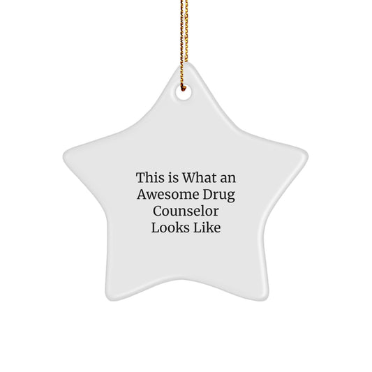 Drug Counselor Star Ornament Essential for a Best Friend Christmas Gift - Image 1