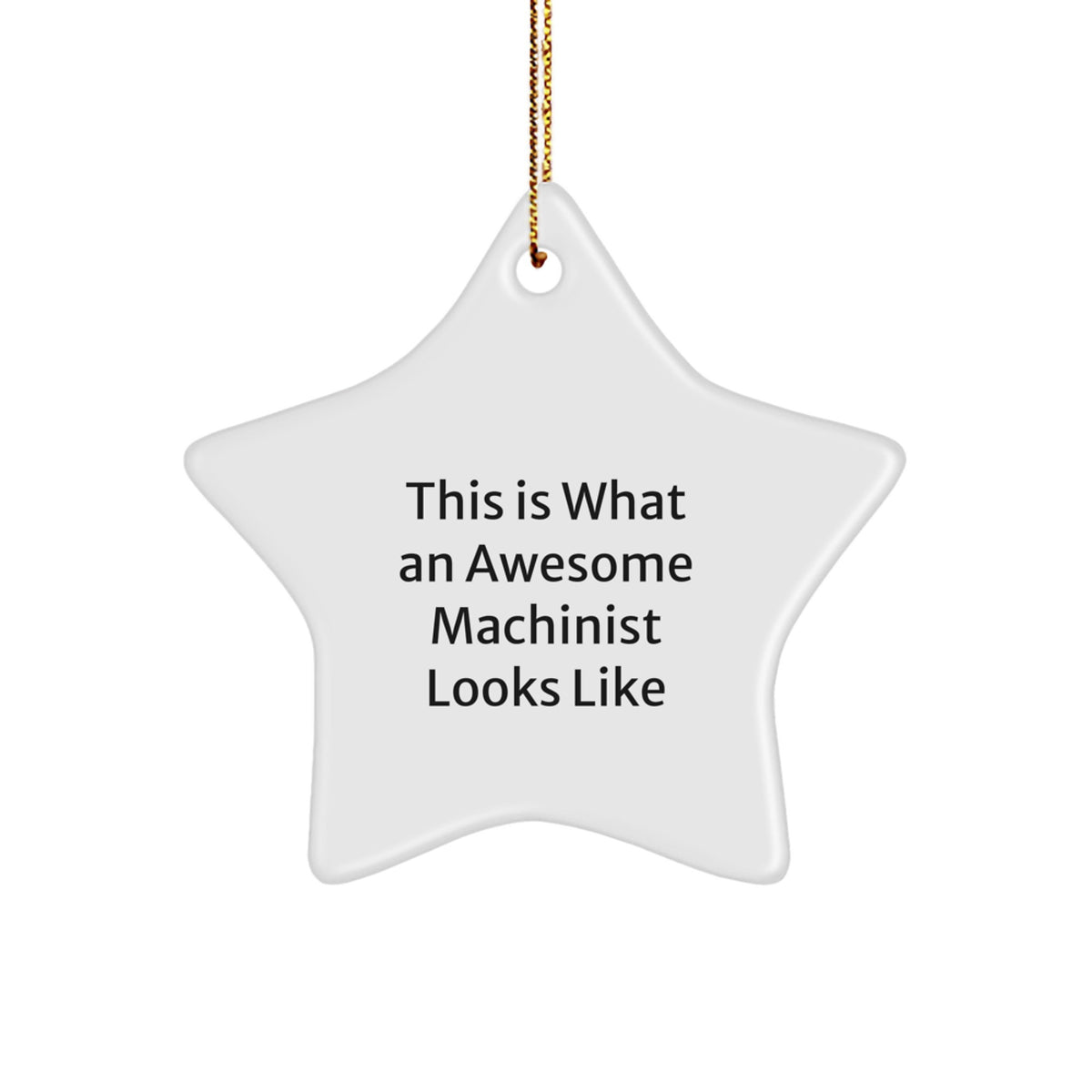 Christmas Gift for Her Machinist Star Ornament Present - Image 1