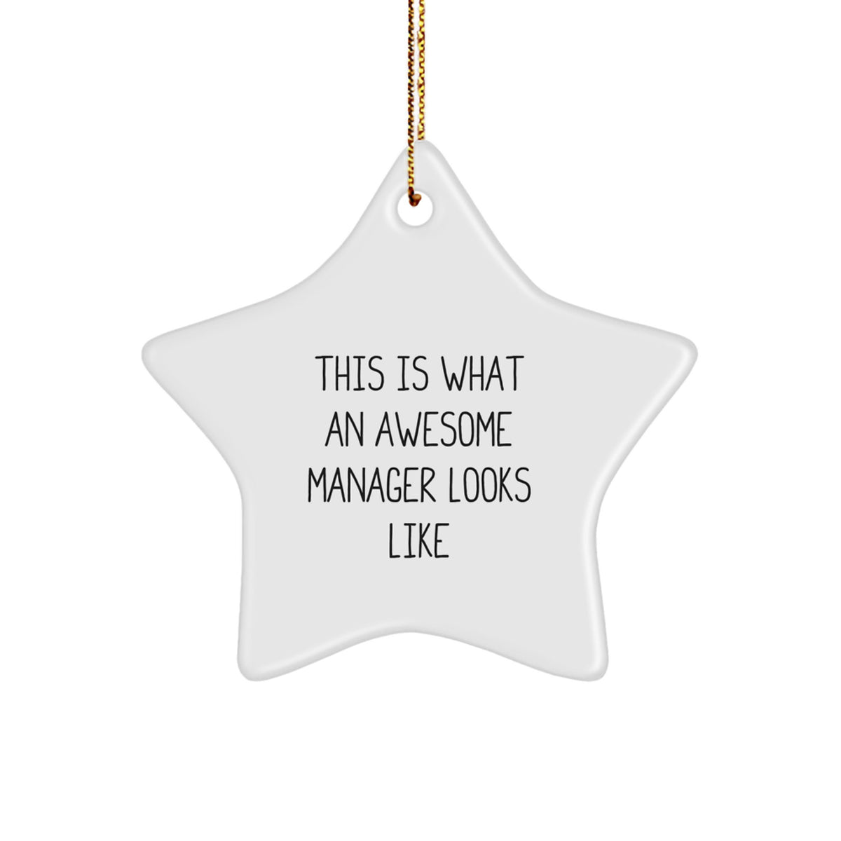 Leadership sparkle with Manager Star Christmas Ornament Gift for Happy Kids - Image 1