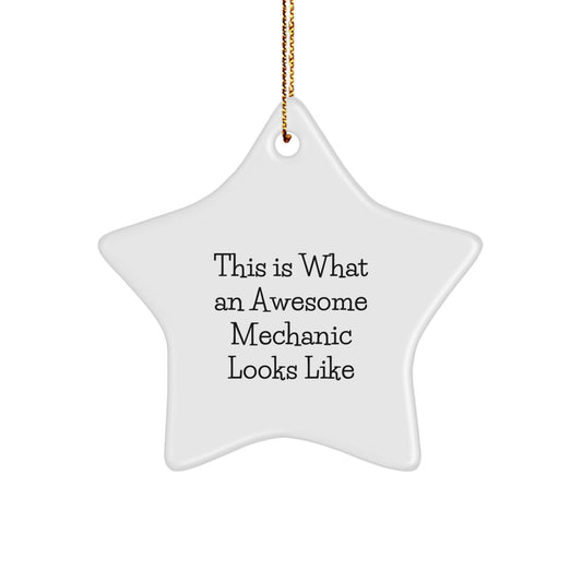 Mechanic Star Bright Keepsake Christmas Ornament for Him Gift - Image 1