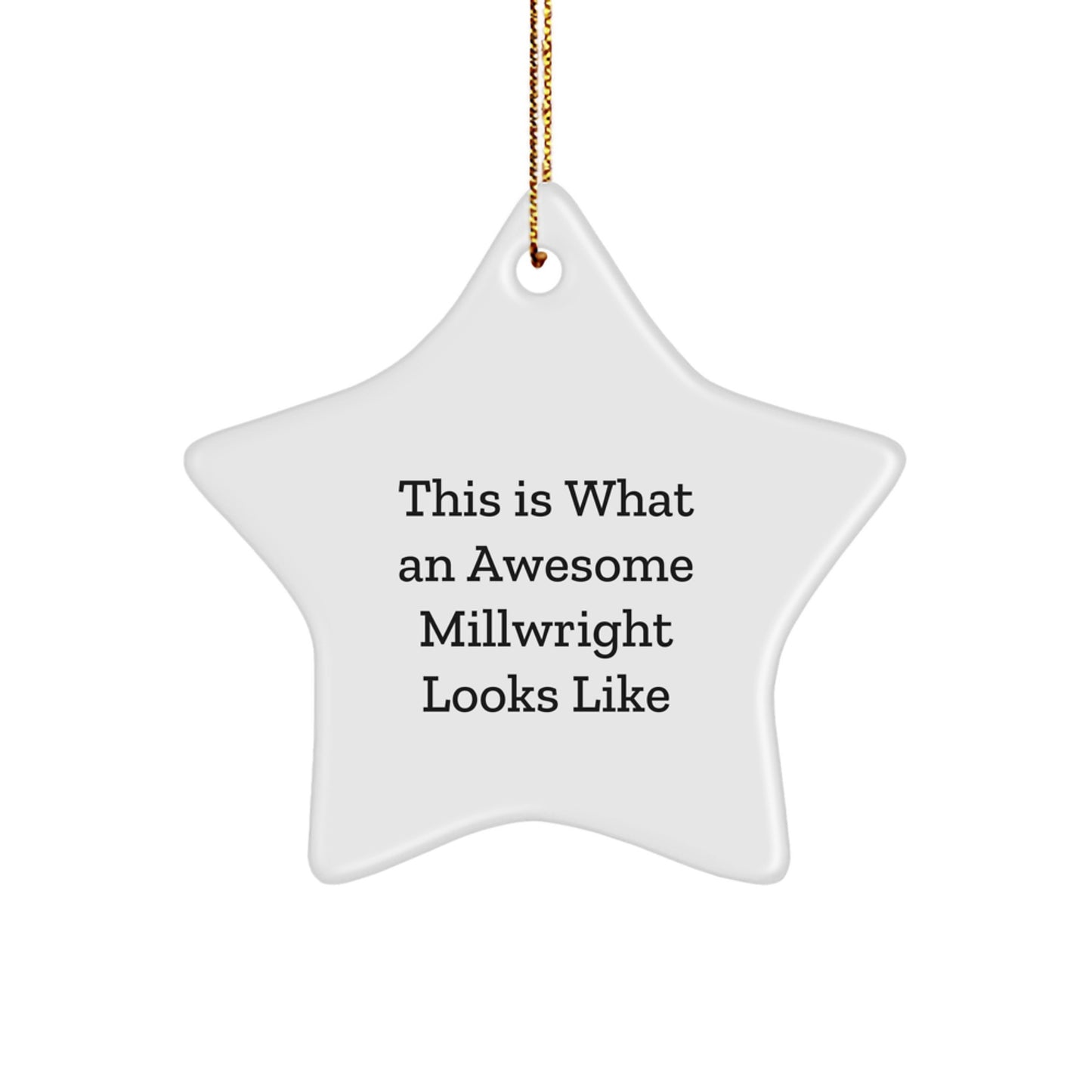 Joyful Millwright Star Christmas Ornament Favorite Gift for Happy Kids - Image 1