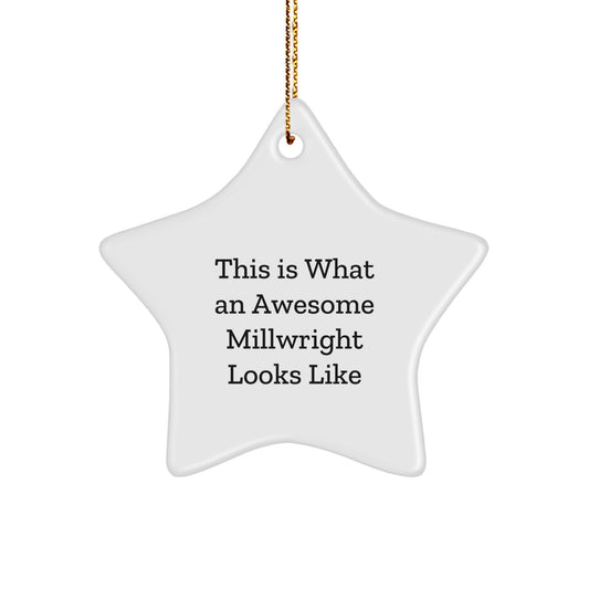 Joyful Millwright Star Christmas Ornament Favorite Gift for Happy Kids - Image 1