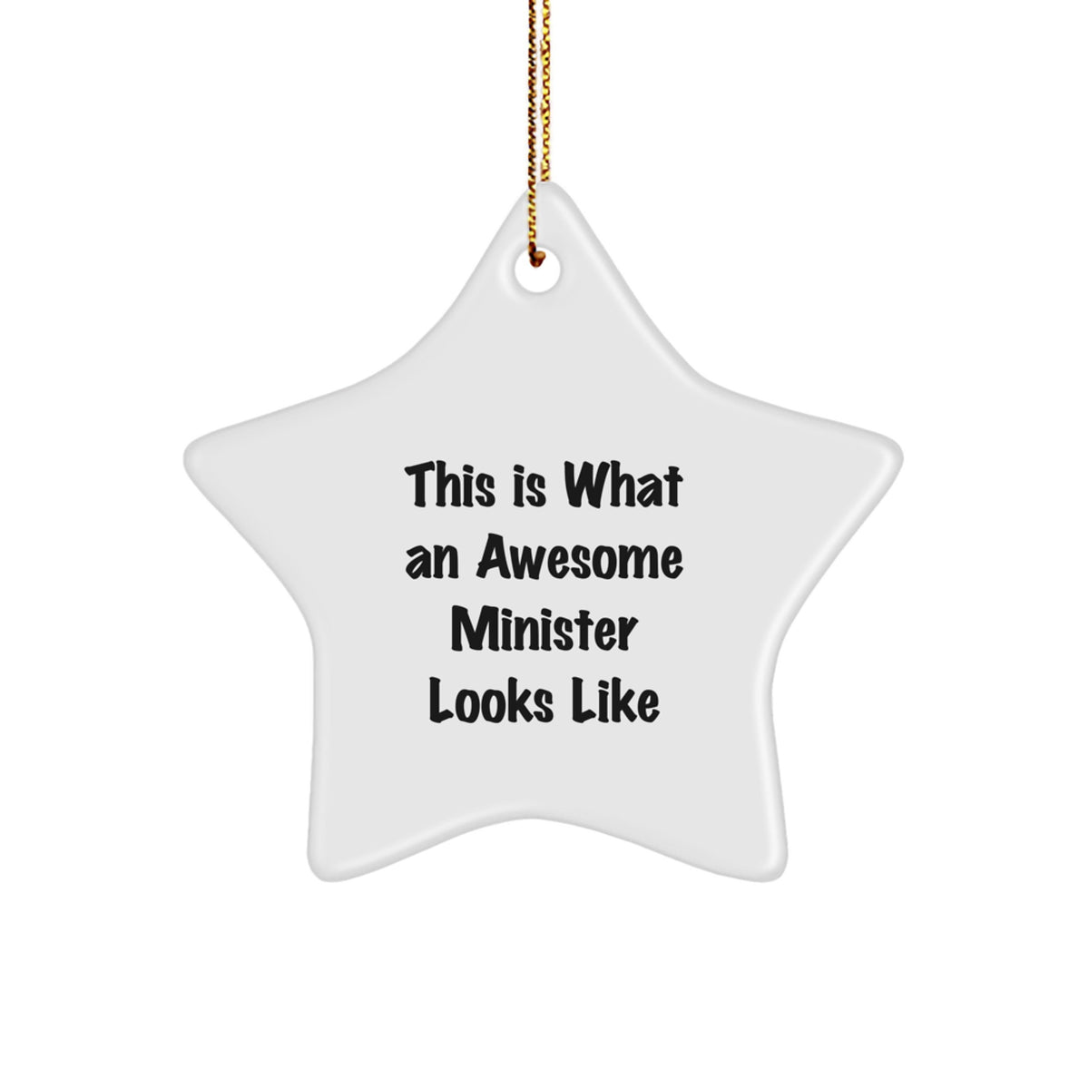 Christmas Unique Gift Surprise for Teens White Star Minister Ornament - Image 1