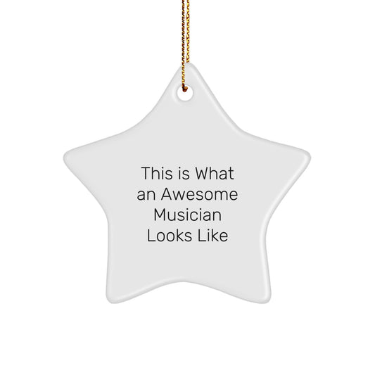 Funny Musician Christmas Unique Gifts from Family - Star Ornament for Musician Friends, Inspirational Musician Decorations, Musician Star Gifts - Image 1