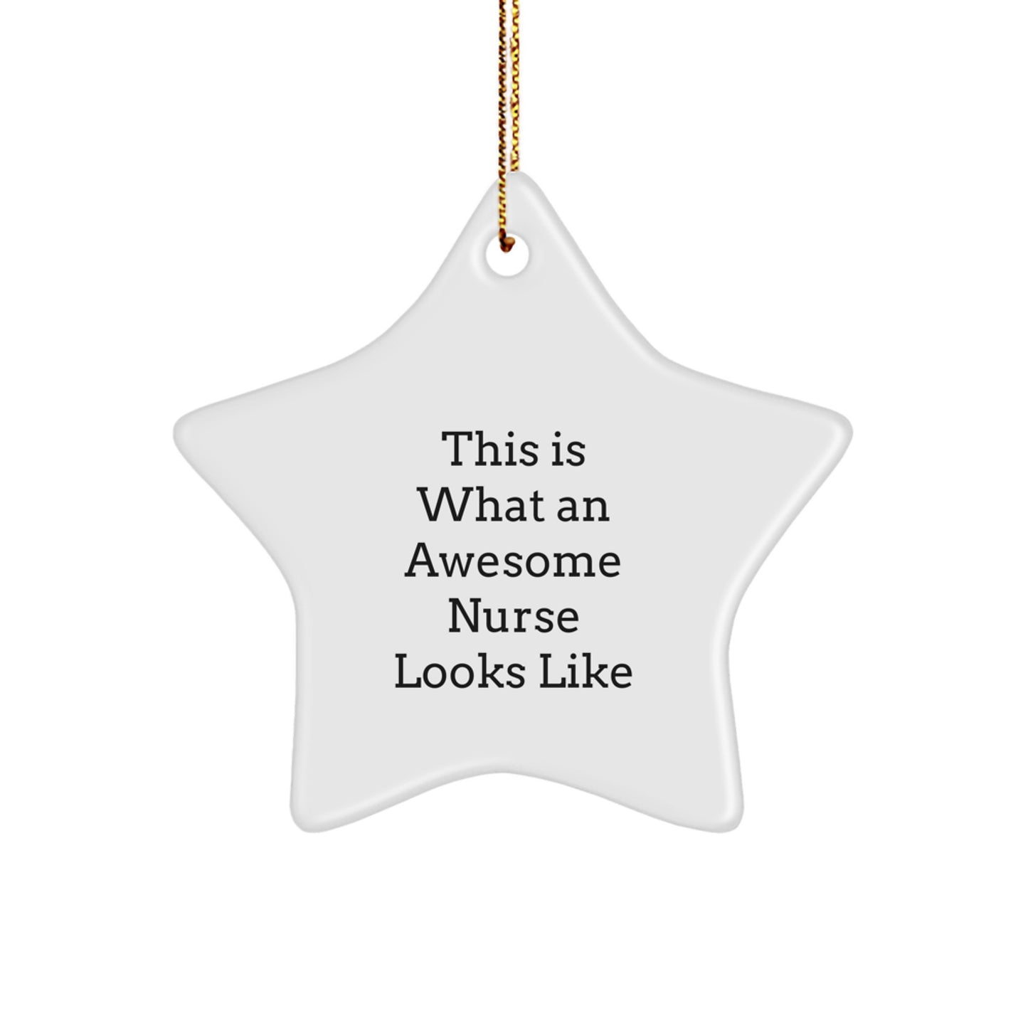 Cheerful Nurse Star Christmas Ornament for Roommates Memento Gift - Image 1
