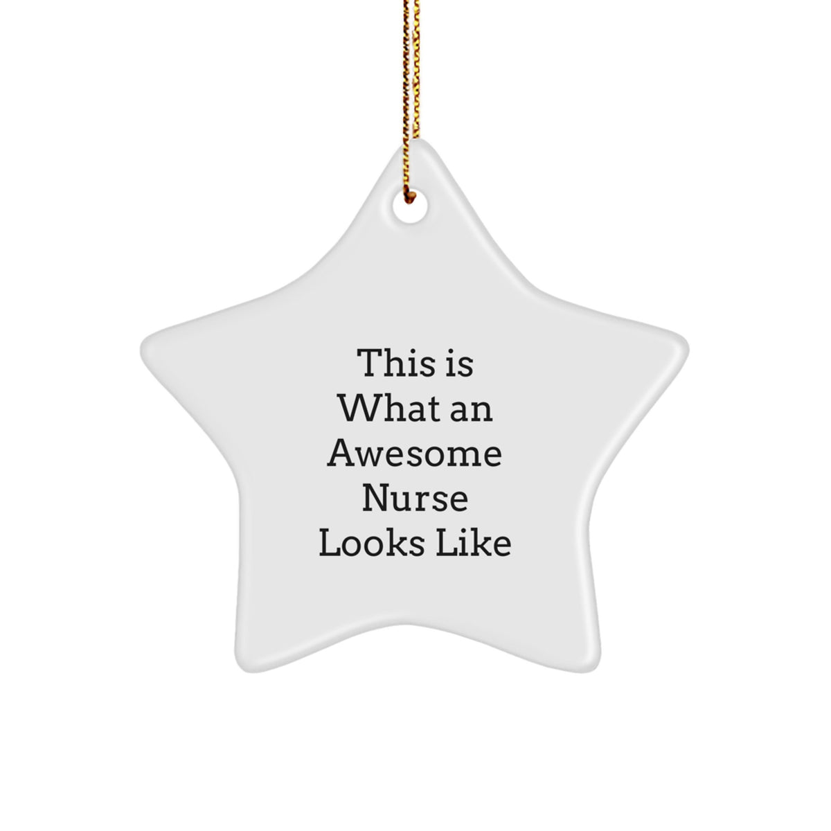 Cheerful Nurse Star Christmas Ornament for Roommates Memento Gift - Image 1