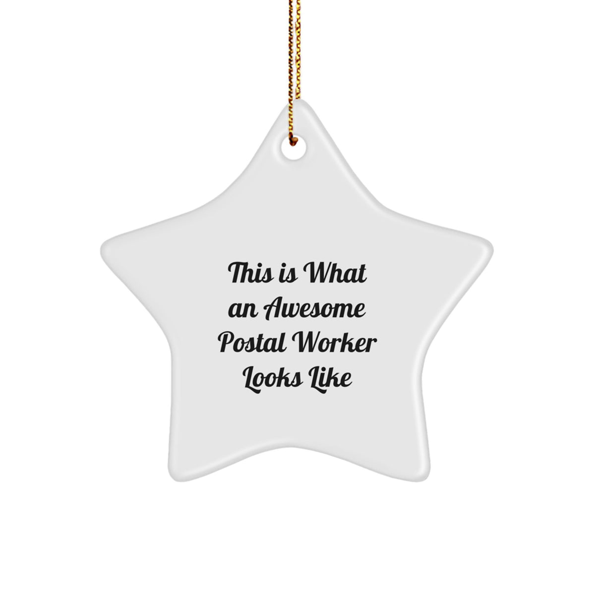 Postal Worker Star Ornament Christmas Gift for Coworkers Idea - Image 1