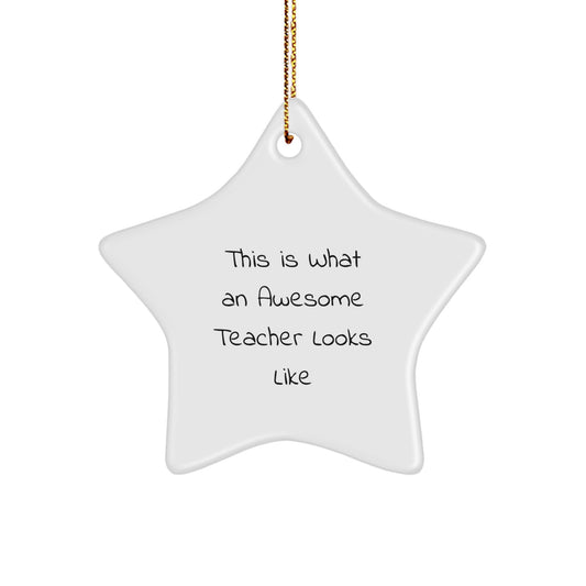 Teacher Star Ornament Essential for a Best Friend Christmas Gift - Image 1