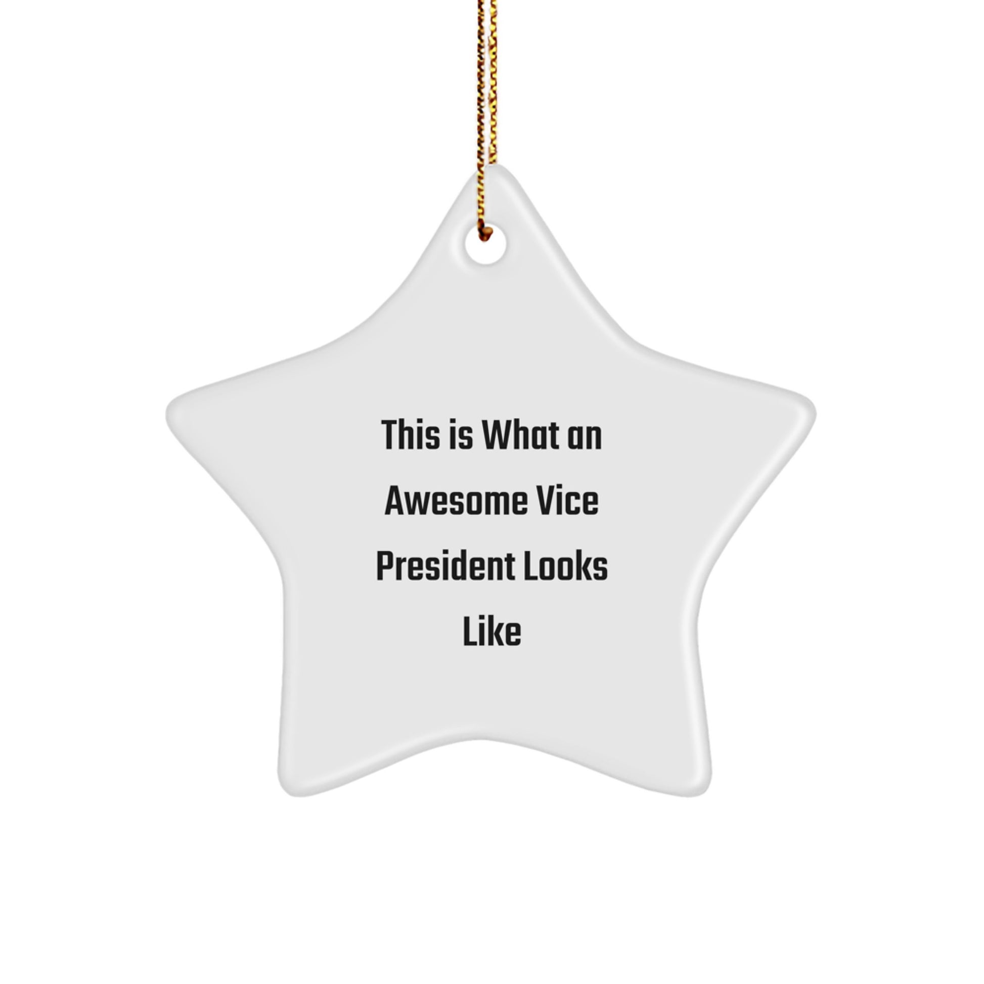 Vice President Star Keepsake Holiday Christmas Ornament for Him Gift - Image 1