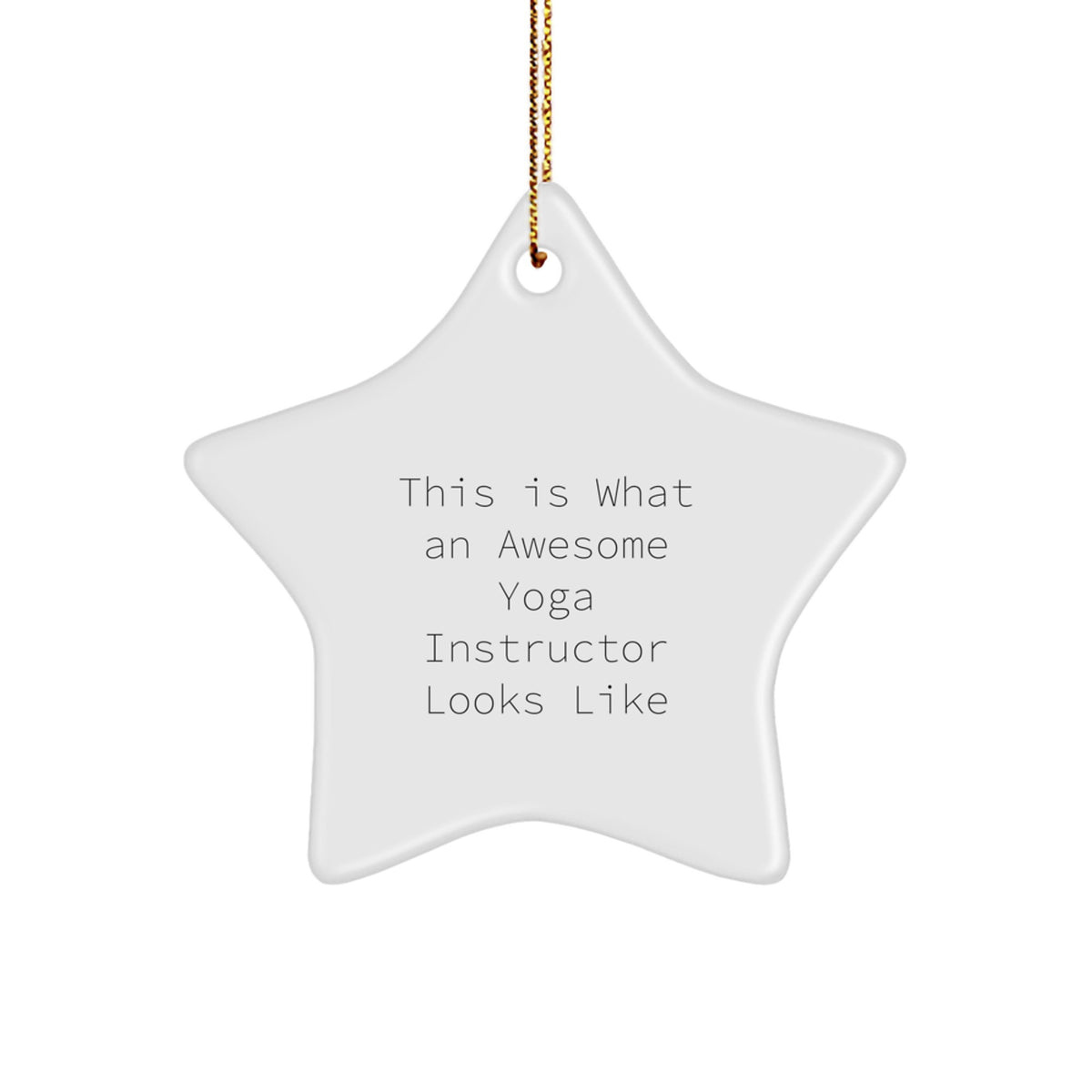 Playful Yoga Instructor Star Ornament for Roommates Christmas Gift - Image 1