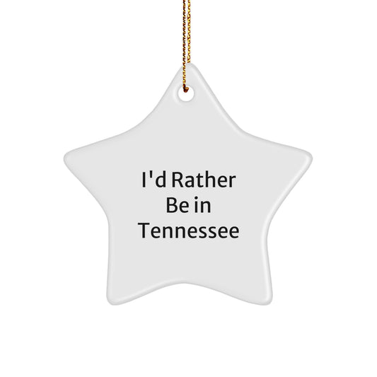 Tennessee Star Ornament Keepsake for Him Holiday Christmas Gift - Image 1