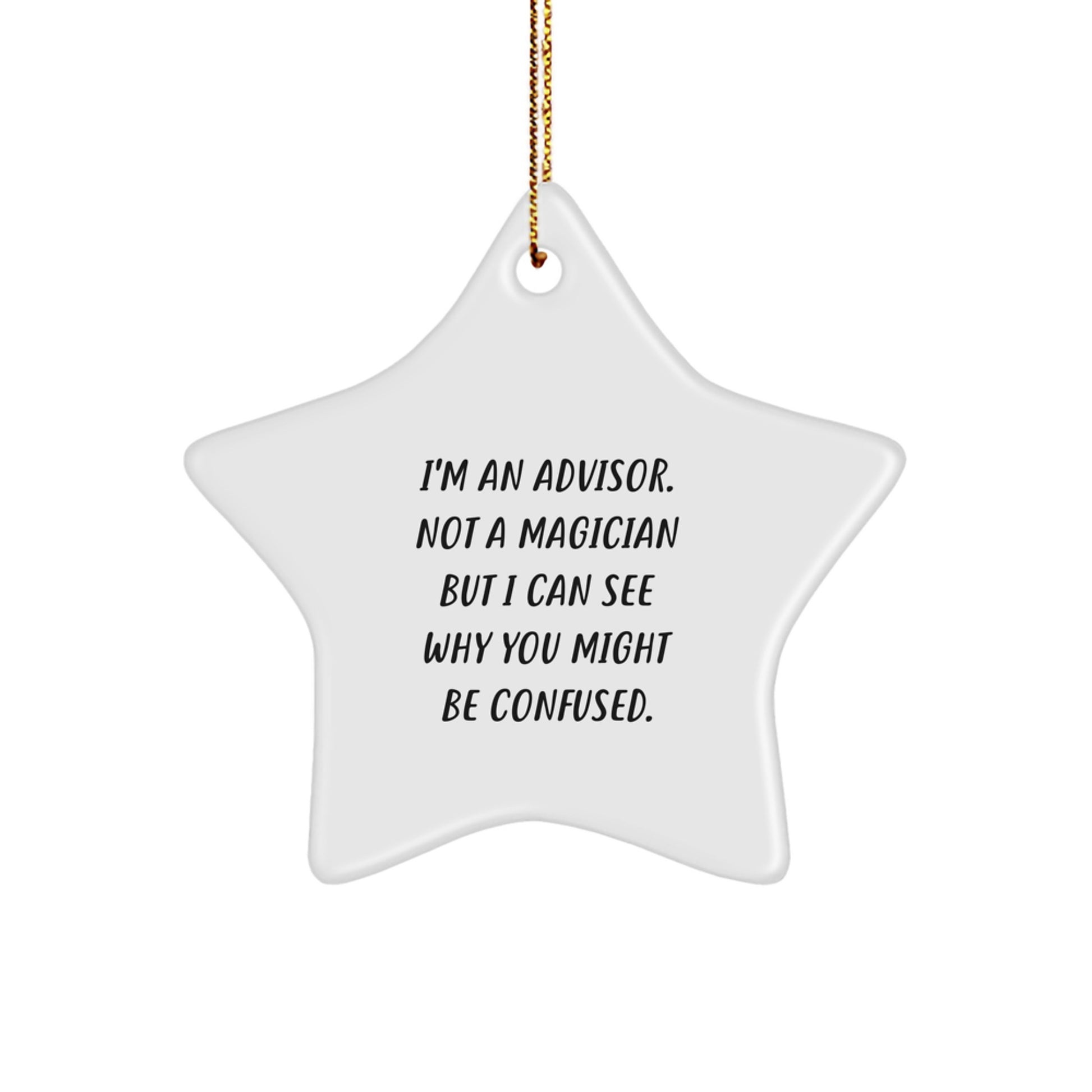 Cute Advisor Gifts from Friends for Christmas Star Ornament - Image 1