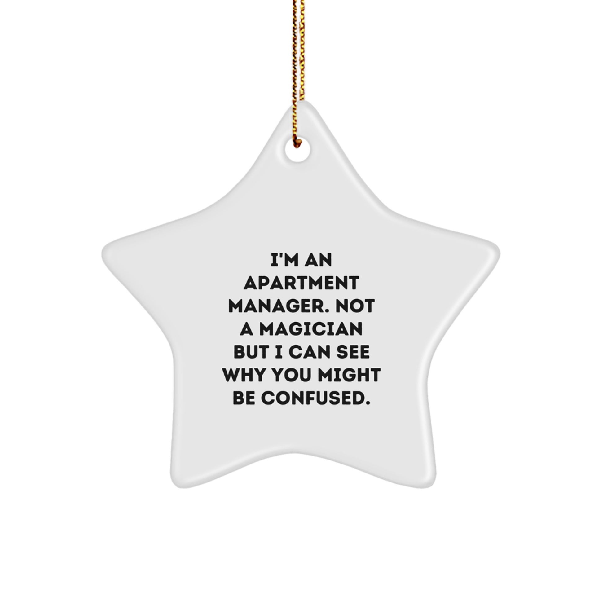 Apartment Manager Star Ornament Gift Idea for Coworkers Christmas - Image 1