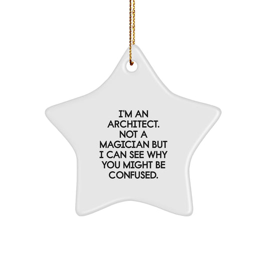 Architect Star Christmas Ornament Gift for Coworkers – I'm An Architect - Image 1