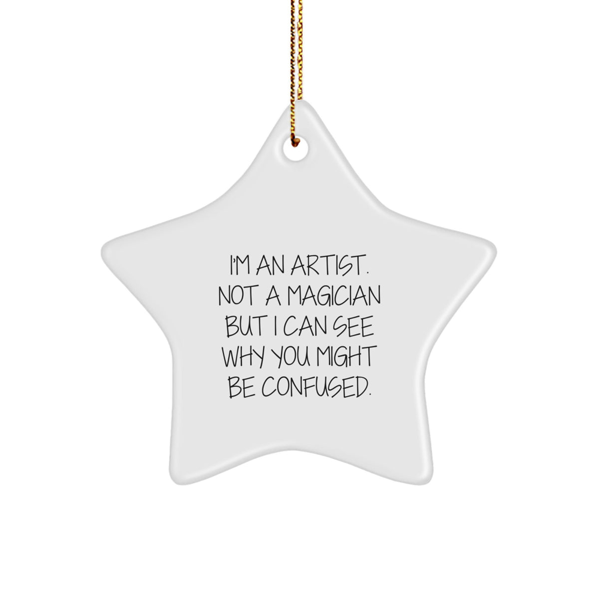 Artist Keepsake Christmas Ornament for Him Gift – Brightly Printed - Image 1