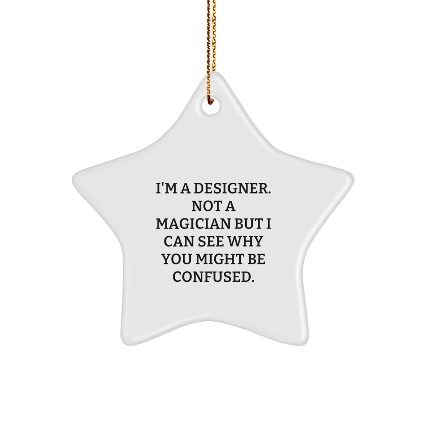 Designer Star Christmas Ornament Gift for Coworkers – I'm A Designer - Image 1