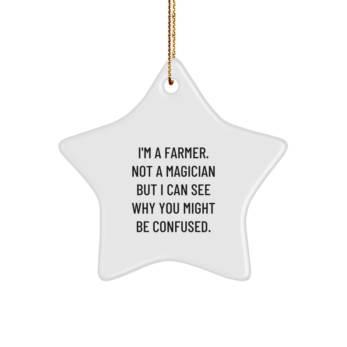 Funny Farmer Star Ornament Gifts from Friends for Christmas - A Special Christmas Unique Gifts - Image 1