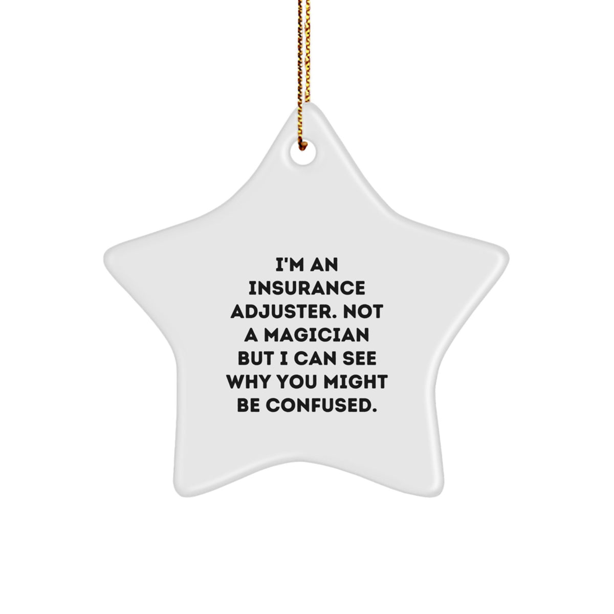 Insurance Adjuster Christmas Ornament for a Best Friend Companion Gift - Image 1