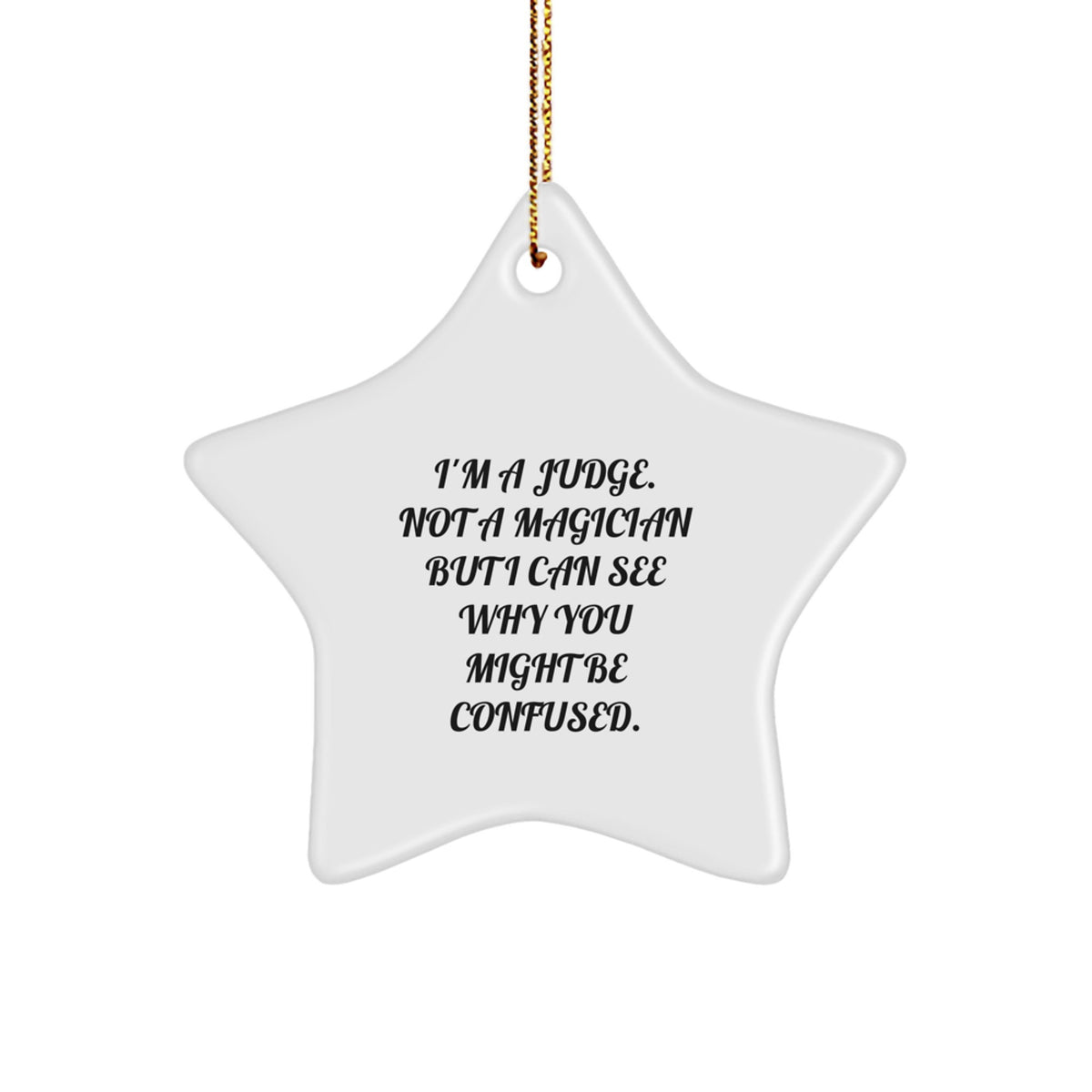 Judge Keepsake Bright Holiday Tree Christmas Ornament for Him Gift - Image 1