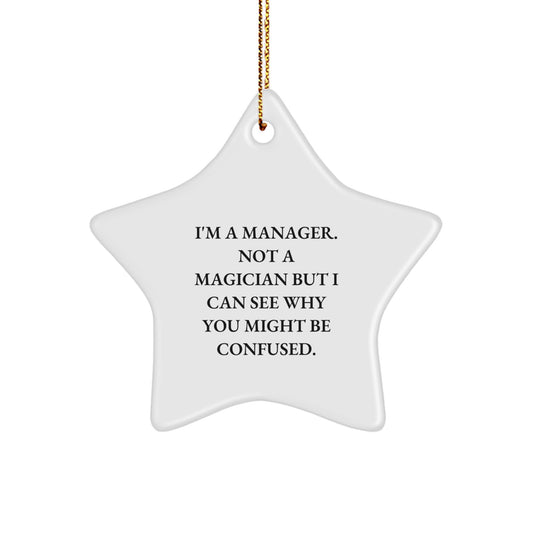Playful Manager Christmas Ornament Bright Novelty for Friends Gift - Image 1