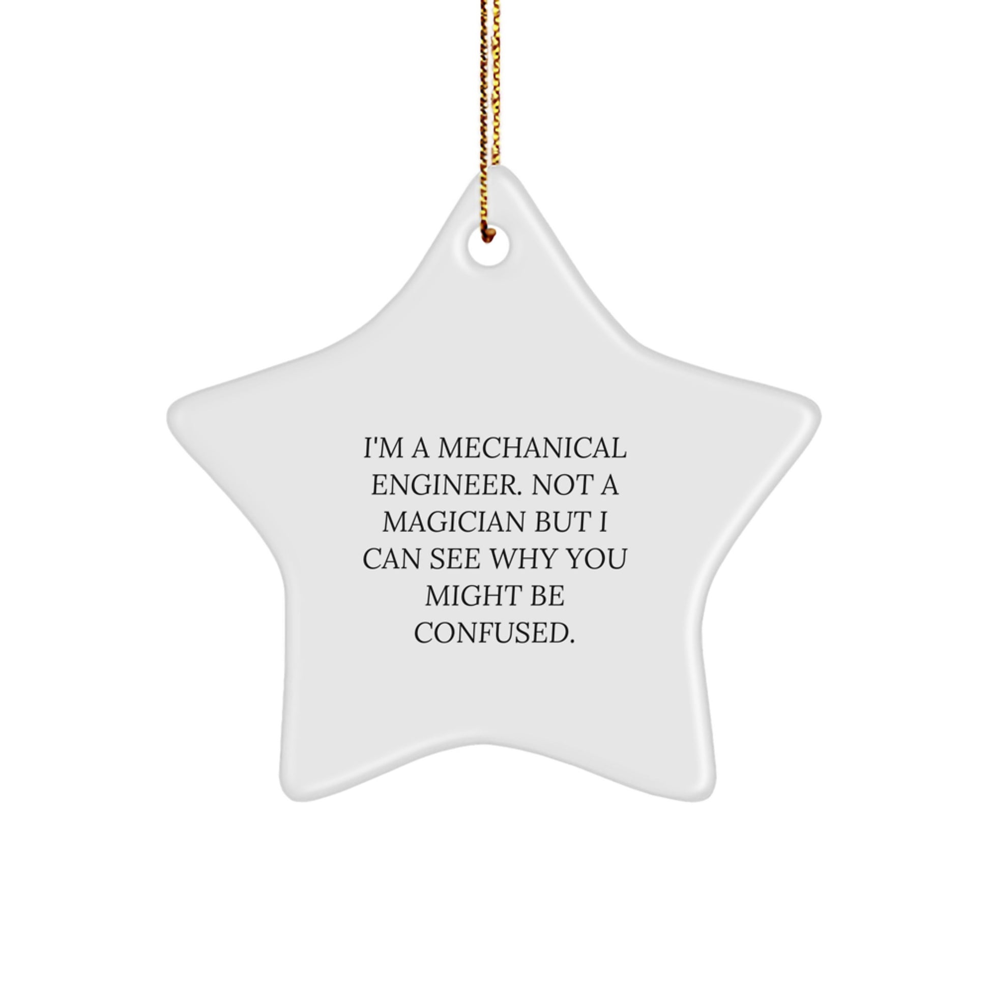 Funny Mechanical Engineer Gifts from Friends, Unique Star Ornament for Mechanical Engineer, Christmas Decorations - Image 1