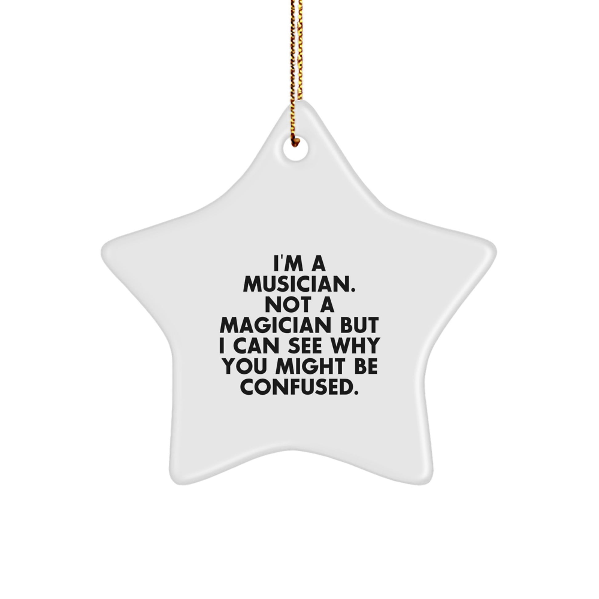 Unique Musician Star Ornament Gifts from Friends or Family for Christmas Decorations - Image 1