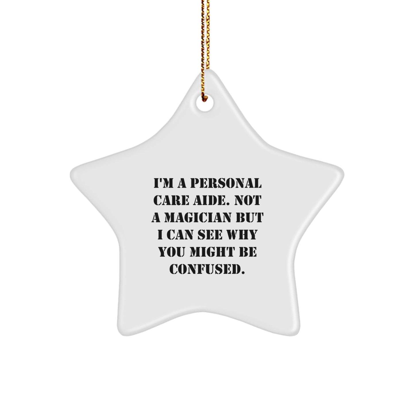 Personal Care Aide Keepsake Christmas Ornament for Him Gift - Image 1