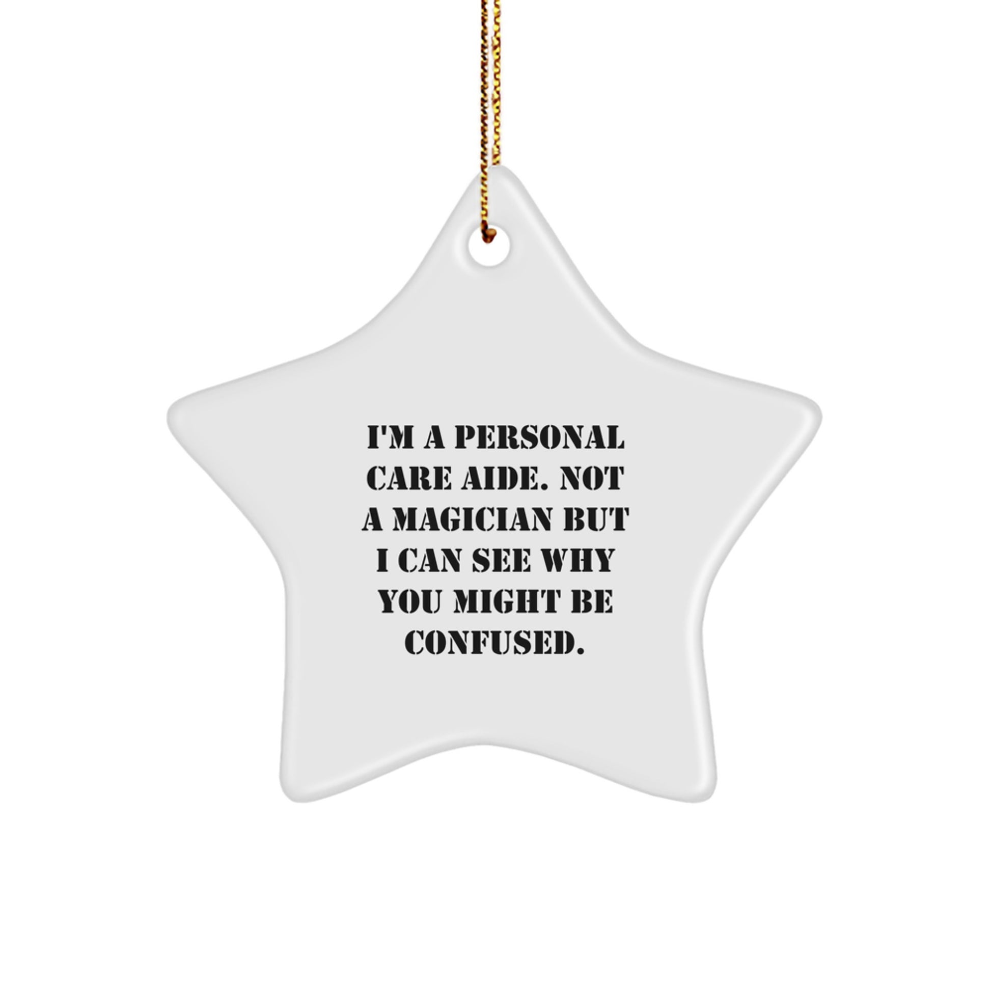 Personal Care Aide Keepsake Christmas Ornament for Him Gift - Image 1