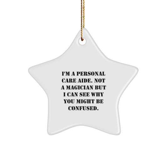Personal Care Aide Keepsake Christmas Ornament for Him Gift - Image 1