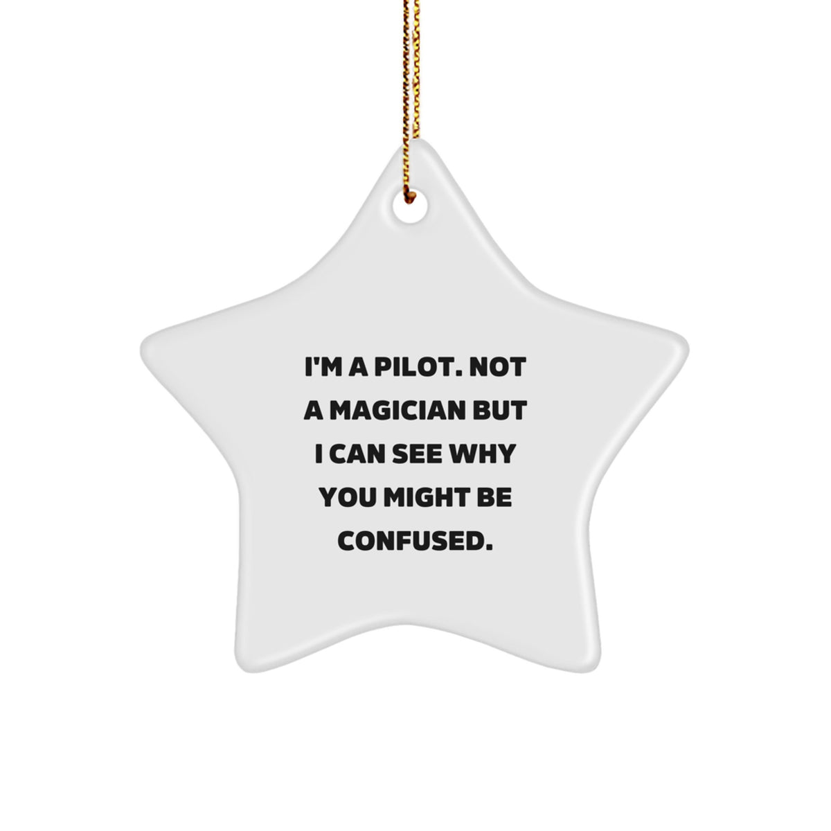 Pilot Keepsake Christmas Ornament for Him Gift – I'm a Pilot and - Image 1