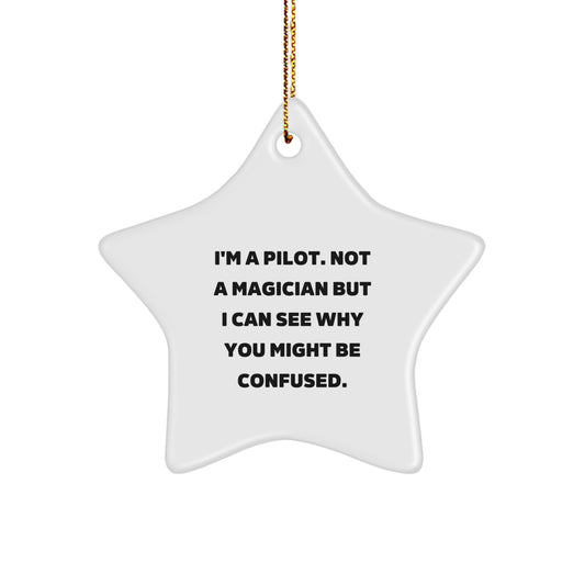 Pilot Keepsake Christmas Ornament for Him Gift – I'm a Pilot and - Image 1