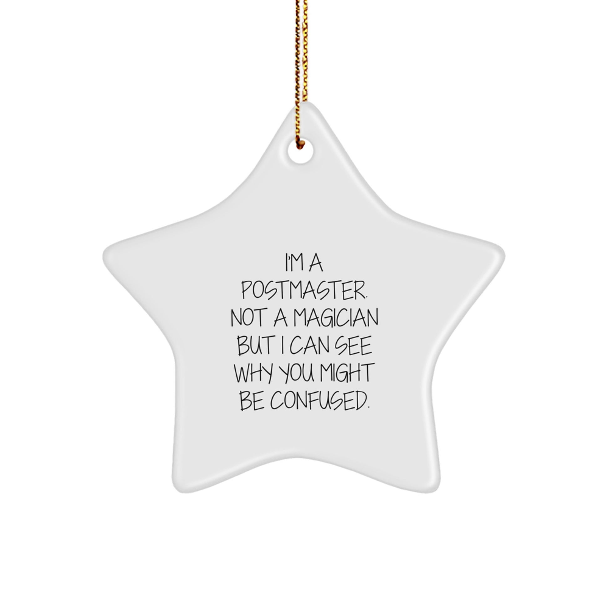 Postmaster Star Ornament for Her Present Christmas Gift Humorous - Image 1