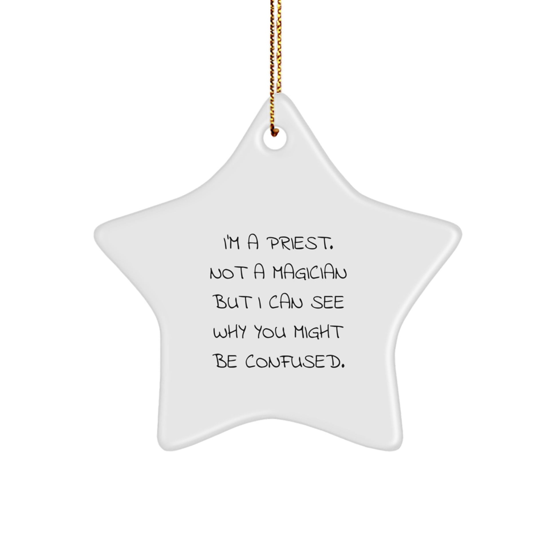 Priest Keepsake Christmas Ornament for Him Gift - Image 1