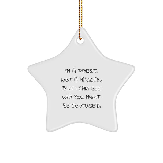 Priest Keepsake Christmas Ornament for Him Gift - Image 1