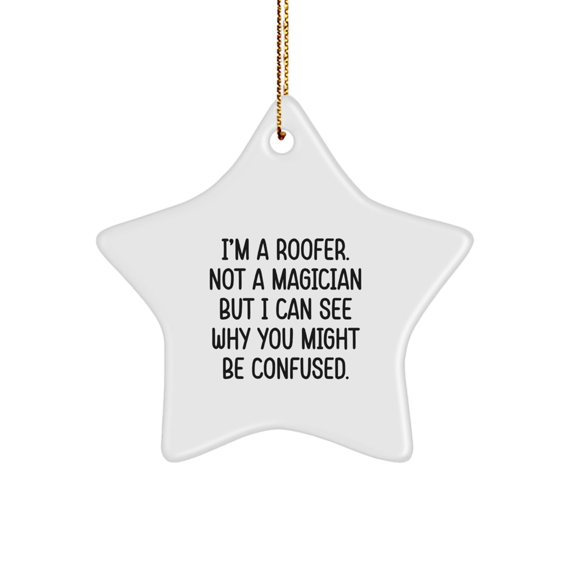 Novelty Roofer Quirky Holiday Christmas Ornament Gift for Friends - Image 1